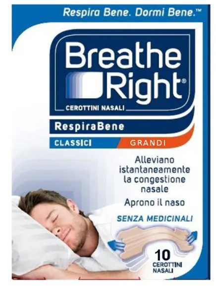 BREATH RIGHT Classici Grandi 10 Pezzi